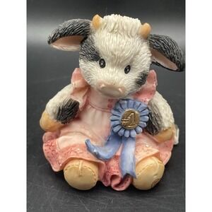 Marys Moo Moos Cream Of The Crop Cow Figure 628859 Blue Ribbon Vintage 1993